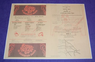 POSTER SIZE PRINT NEWPORT 69 JIMI HENDRIX CONCERT LA FREE PRESS AD JUNE 13, 1969 - Image 1 of 4