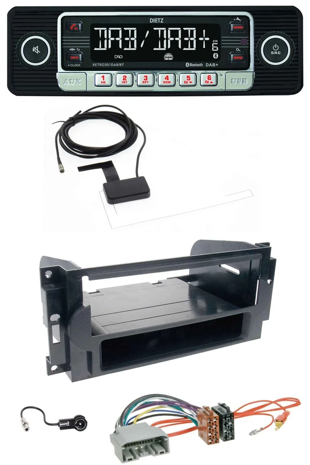 Dietz DAB Bluetooth USB MP3 Autoradio für Chrysler 300C Dodge Caliber Jeep Comma - Bild 1 von 4
