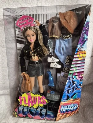 #C1959 Flavas HappyD Moda Muñeca de pelo prensado Niña Mattel 2003 NRFB CON EXTRAS Foto 1 de 4
