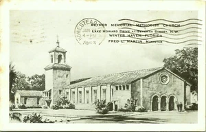 Postal Beymer Memorial Iglesia Metodista Fred Martin 1953 Winter Haven Florida - Imagen 1 de 2