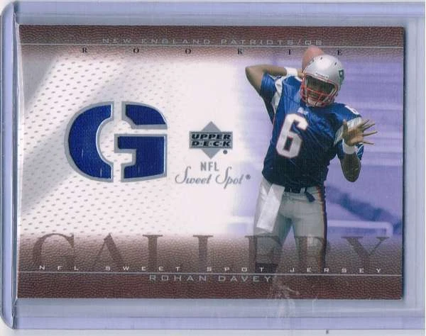 2002 Sweet Spot Rookie Gallery Jersey #RGRD Rohan Davey  - Image 1 of 1
