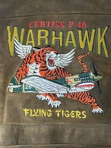 Flying Tigers P-40 Fliegerjacke Gr. Lg Peerless Garments Leder Vintage Selten - Bild 1 von 13