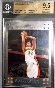 Brandan Wright Warriors 2007-08 Topps Chrome Rookie Card Beckett GEM MINT 9.5 - Bild 1 von 2