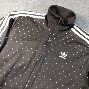 Adidas X Pharrell Williams Track Jacket Mens Medium Black Triangle Print Trefoil - Picture 1 of 10
