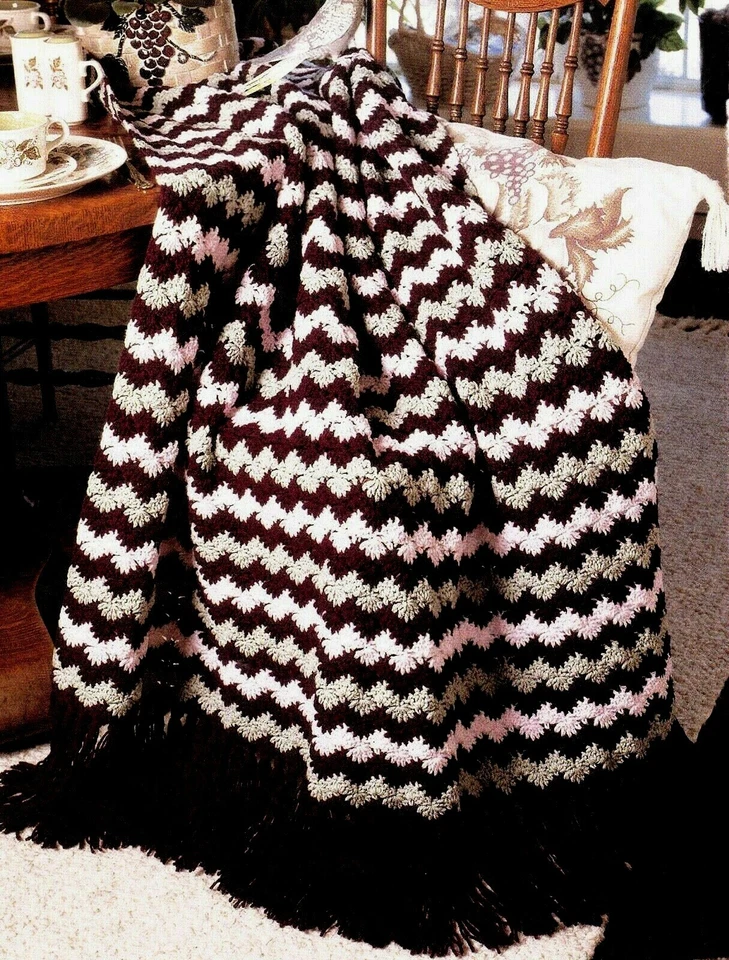 CHARMING Rosewood Elegance Afghan/Crochet Pattern INSTRUCTIONS ONLY - Image 1 of 1