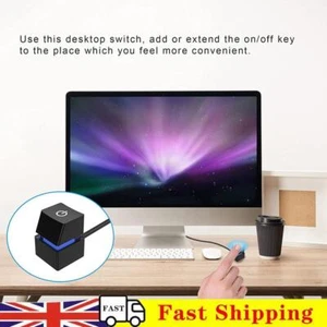 Desktop Computer Power Switch Blue LED Lights for Home Office Internet Cafe (5m) - Afbeelding 1 van 9