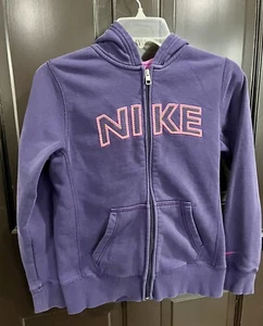 Nike Girls Zip Up Hoodie Sz L - Picture 1 of 1