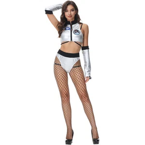Female One-piece Astronaut Sexy Spacesuit Lingerie Cosplay Costumes Halloween - Picture 1 of 8