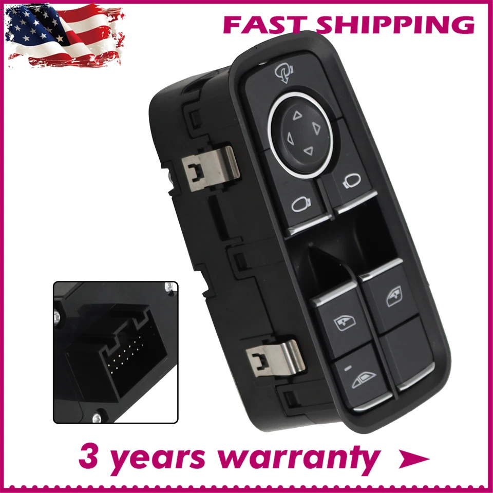 Interruptor de ventana eléctrica del conductor con plegable eléctrico para Porsche 911 12-19 99161315702DML Foto 1 de 4