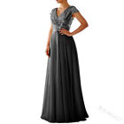 New V Neck Maxi Dress Lady Glitter Sequin Evening Gown Long Dress Cocktail Dress