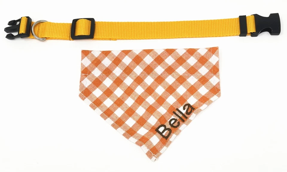 Mascota Perro Gato Collar con Bandana Bufanda Pañuelo Corbata en Ajuste Bordado Foto 1 de 4