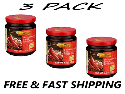 (3 PACK) Lee Kum Kee Chiu Chow Style Chili Crisp Oil 7.2 fl oz.