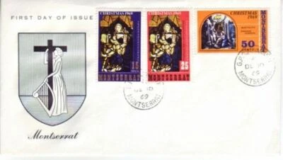 Montserrat - Christmas, US Bicentenary & Fish Issue (3no. PO FDC's) 1969-78  - Image 1 of 3