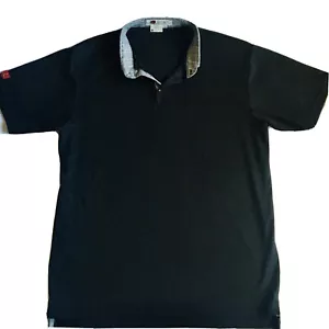 iliac Golf Hemd Herren 2XL Polo Kurzarm einfarbig schwarz kariert Kragen - Bild 1 von 11