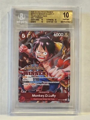ONE PIECE PROMOS TOURNAMENT PACK VOL. 5 WINNER P MONKEY D. LUFFY - BGS 10 - Image 1 of 2