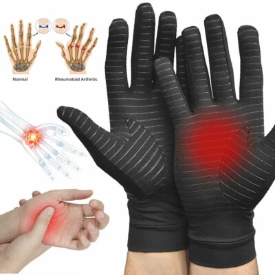 Copper Compression Arthritis Gloves Finger For Carpal Tunnel Typing Support Hand