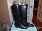 Ciao Bella Womens Tall Leather Black Riding Boots Rear Zip Size 7