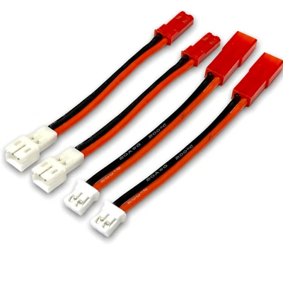 VUNIVERSUM 4er Set 1s Lipo Akku Adapter JST Male / Female auf 2.0 PH 2PIN Micro JST Stecker