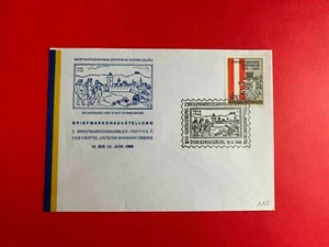AUSTRIA 1966 FDC TOWN UNION FLAG & EAGLE CROWN 1965 STAMP KORNEUBURG CANCEL - Picture 1 of 1