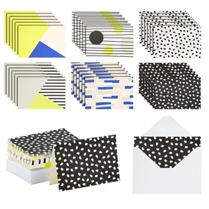 48 Pack Blank Cards and Envelopes for All Occasions, 6 Geometric Designs, 4x6 in - Picture 1 of 7