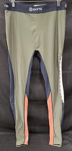 SKINS Compression Women's DNAmic Navy Blue/Khaki Green Compression Long Tights - Picture 1 of 6