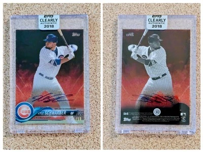 2018 TOPPS KYLE SCHWARBER  CLEARLY AUTHENTIC UNCIRCULATED RED #35/50 GEM MINT  - Image 1 of 4