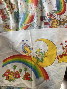 Vintage 1983 Hallmark Rainbow Brite volle Größe Spannbetttuch & ein Kissenbezug - Bild 1 von 8