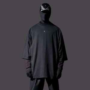 Size M - Logo 3/4 Sleeve Tee BLACK Yeezy Gap Engineered by Balenciaga YGEBB - Picture 1 of 3