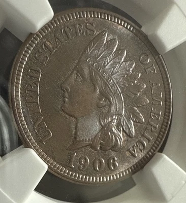 1906 Indian Head Cent - 1c NGC MS 66 BN CX40 - Image 1 of 4