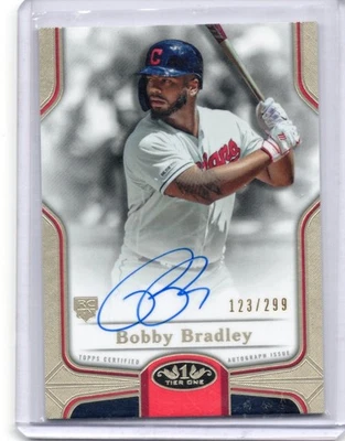 2020 Topps Tier One - Breakout Autographs Bobby Bradley #BOA-BBR /299 (AU, RC) - Image 1 of 2