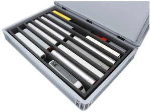 FELDHERR H0 Modelleisenbahn Aufbewahrungsbox - Eurobox mit 7 Fächern für stehend - Bild 1 von 6