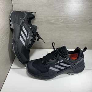 adidas TERREX Swift R3 GoreTEX Running Shoes Men 10.5 Black Trail Hiking Outdoor - Picture 1 of 11