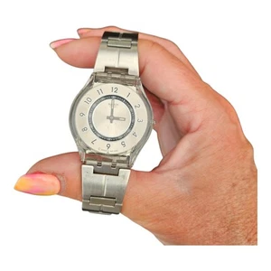 Swatch Skin Wristwatch 2002 Quartz Grey Ultra Thin Y2K Unisex Bracelet Watch - Picture 1 of 5