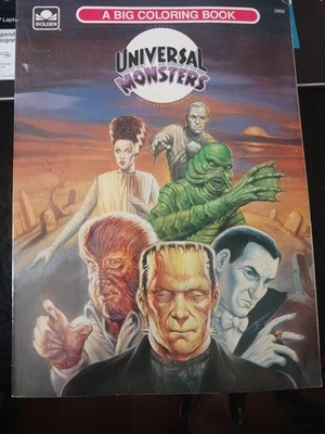 LIBRO PARA COLOREAR MONSTRUOS UNIVERSALES VINTAGE, ORIGINAL 1991, SIN USAR, SIN COLOREAR Foto 1 de 2