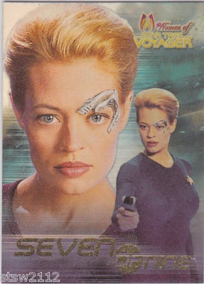 MUJERES DE STAR TREK VOYAGER HOLOFEX SIETE DE NUEVE 7 DE 9 REFRACTOR DE LÁMINA PROMOCIÓN Foto 1 de 2