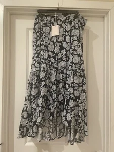 Lauren Conrad Skirt Womens Large Brand New Skirt Blue High - Low!  Matching Set - Picture 1 of 4