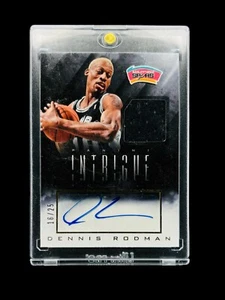 2013-14 Dennis Rodman Panini Intrigue Game Used Jersey Patch Auto /25 Rare Card - Picture 1 of 2
