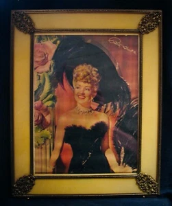 BETTY GRABLE Owned 12x15 Vintage Framed Magazine Photograph~Sexy Pinup~Diva - Picture 1 of 1
