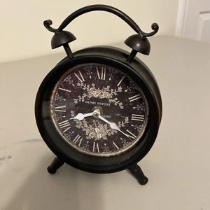 6.125” x 8.25” Decorative Tabletop Clock Henri DuPont Black - Picture 1 of 1