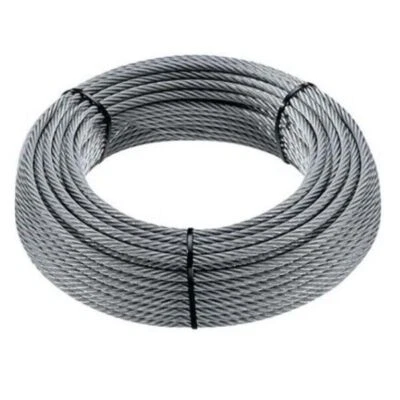 Fune Cavo Corda Acciaio Zincato 72 Fili Diametro 2,3,4,5,6,8mm 10/25mt - Immagine 1 di 4