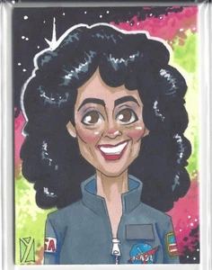 2018 Viceroy Cards Space Series 2 Sketch Card by Yoni Limor of Sally Ride - Bild 1 von 3
