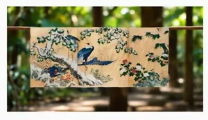 Metropolitan Museum of Art, Cranes and Flowers Oversized Silk Scarf / Shawl, 72" - Picture 1 of 4