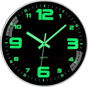 ACCSHINE Leuchtend Wanduhr Ohne Tickgeräusche Lautlos 30cm Quarz Modern Groß Bat - Bild 1 von 6