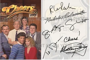 CHEERS CAST SIGNED FACSIMILE AUTOGRAPHED 6X9 RP PHOTO COACH SAM DIANE NORM CLIFF - Imagen 1 de 1