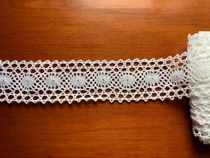 New White Cluny Lace Style Trim 2" wide x 8-3/4 yards - Crochet Look - Picture 1 of 1