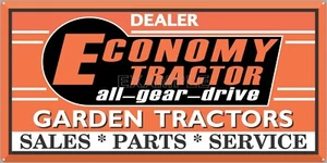 ECONOMY GARDEN FARM TRACTORS DEALER VINTAGE SIGN REMAKE ALUMINUM SIZE OPTIONS - Picture 1 of 2