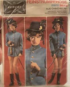 Collant trasparente vintage KUNERT collant fine sexy mini 3122 Germania cincillan - Foto 1 di 2
