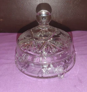 DDR cristallo VETRO bomboniera motivo levigato - DESIGN RETRÒ OSTALGIE VINTAGE - Foto 1 di 4