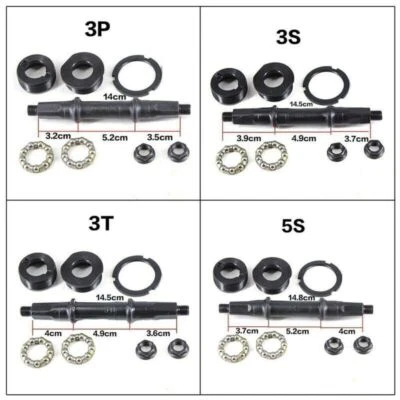 Fahrrad Tretlager Achse Set for 68mm BB Gehäuse Multi-Größen DE - Bild 1 von 4