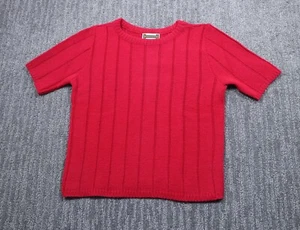 Suéter vintage para mujer Helen Harper rojo manga corta talla única acogedor Cottagecore - Imagen 1 de 2